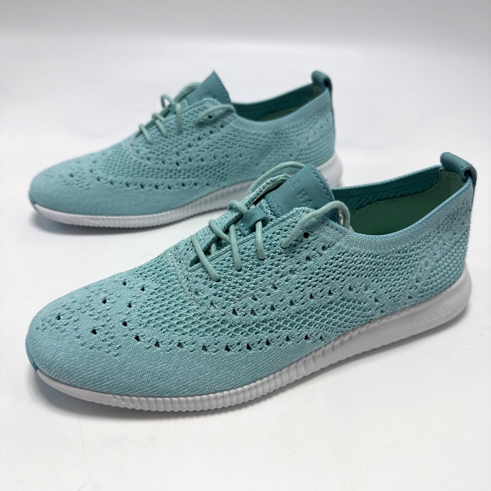 Cole Haan Women's 7.5 M 2.Zerogrand Stitchlite Oxford Sneakers W23317 Blue/White